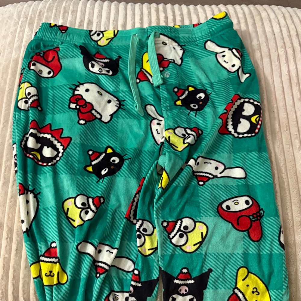 Hello kitty Cartoon Character Pajamas - Teal